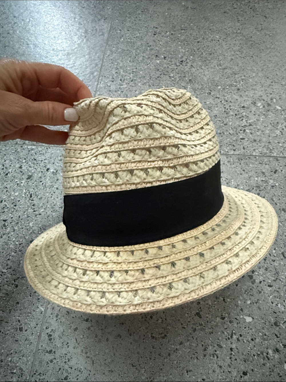 14th & Union Natural Straw Fedora with Black Band